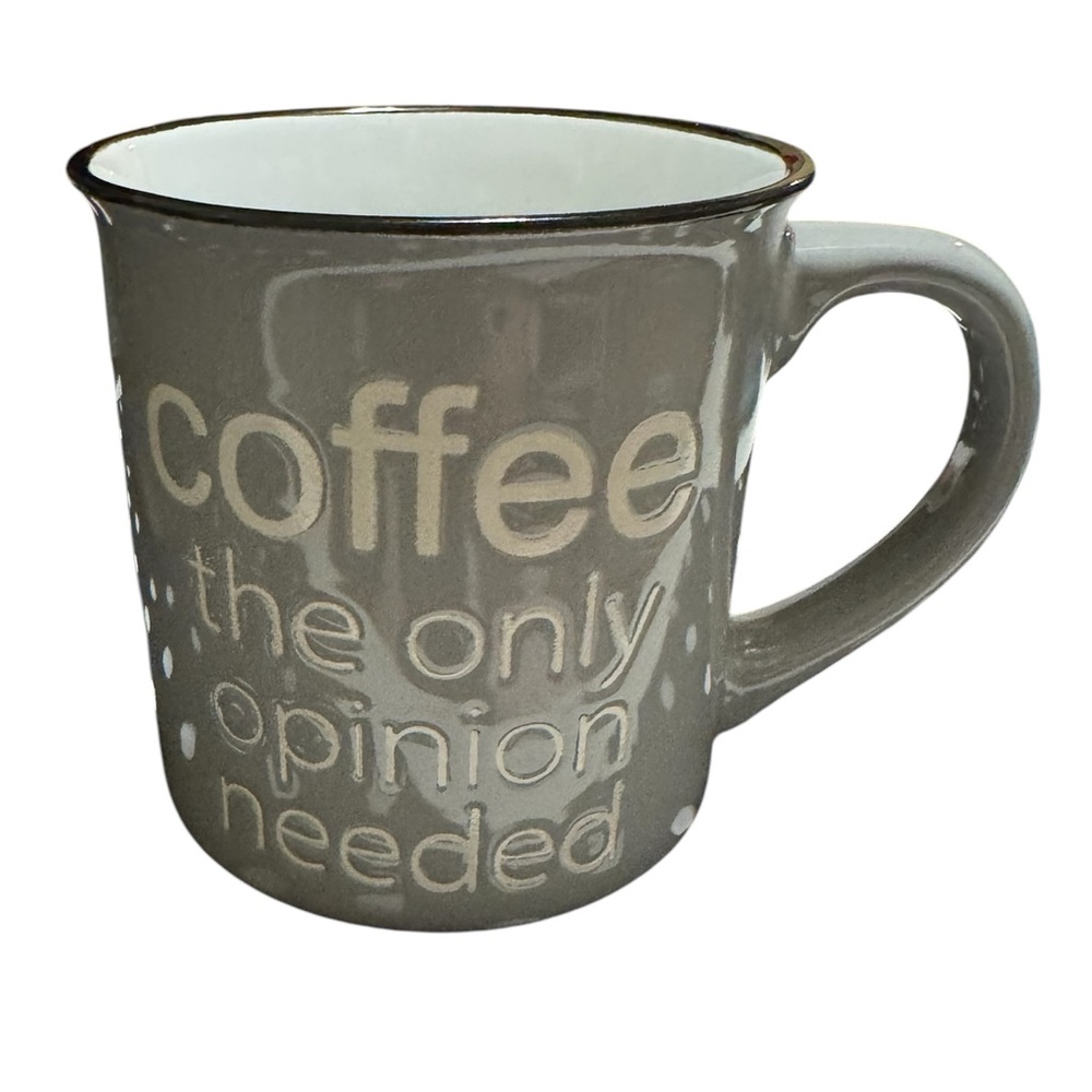 Set of 2 “Coffee…Opinion” Mugs